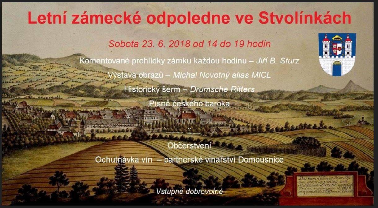 Pozvánka na letní zámecké odpoledne ve Stvolínkách